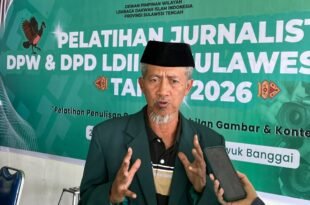 Wakil ketua DPW LDII Sulawesi Tengah saat diwawancarai tim LINES